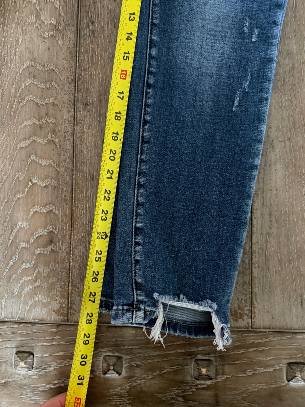 Women’s RISEN Distressed Blue Denim Jeans - Picture 10 of 10